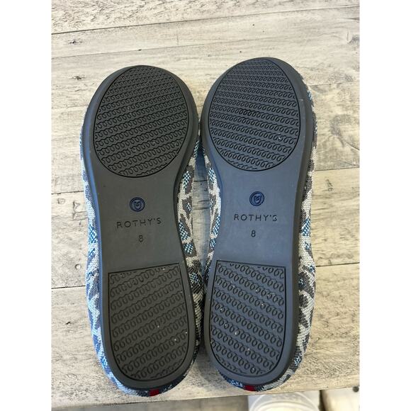 Rothy’s Classic Spotted Round Toe Leopard Animal Print Slip On Ballet Flats 8 - Picture 7 of 7